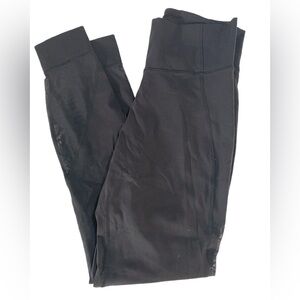 Lululemon Mesh Back Wraparound Black‎ Leggings Size 10